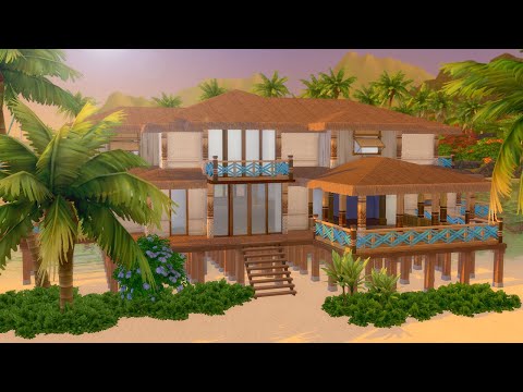 Let's Build a Tropical Beach House in The Sims 4: Island Living (Part 1) Video