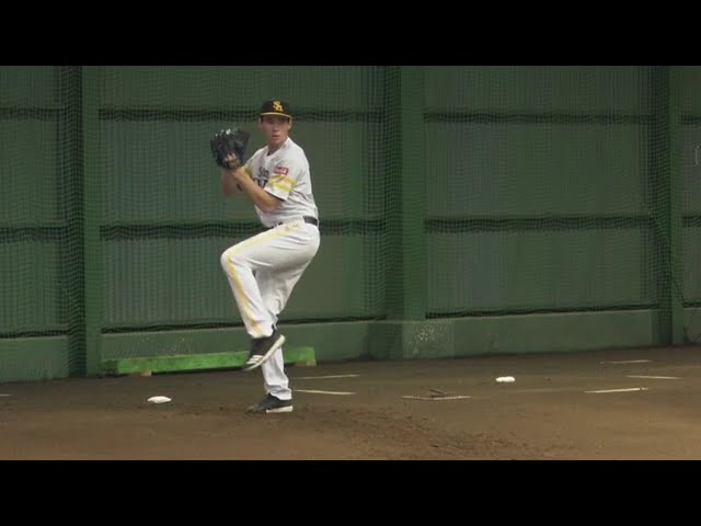 【ホークス春季キャンプ】ホークス・C.スチュワートJr. ブルペンで投球を披露!! 2020/2/15 福岡ソフトバンクホークス