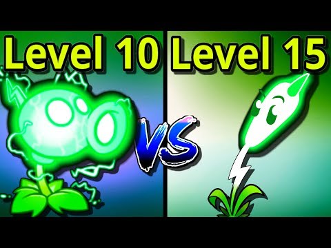 Electric Pea 10 vs Lightning Reed 15 Levels ► Plants vs. Zombies 2: It's About Time