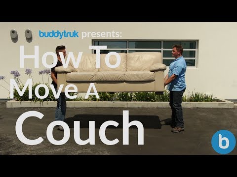 Part of a video titled How To Move A Couch with Buddytruk - YouTube