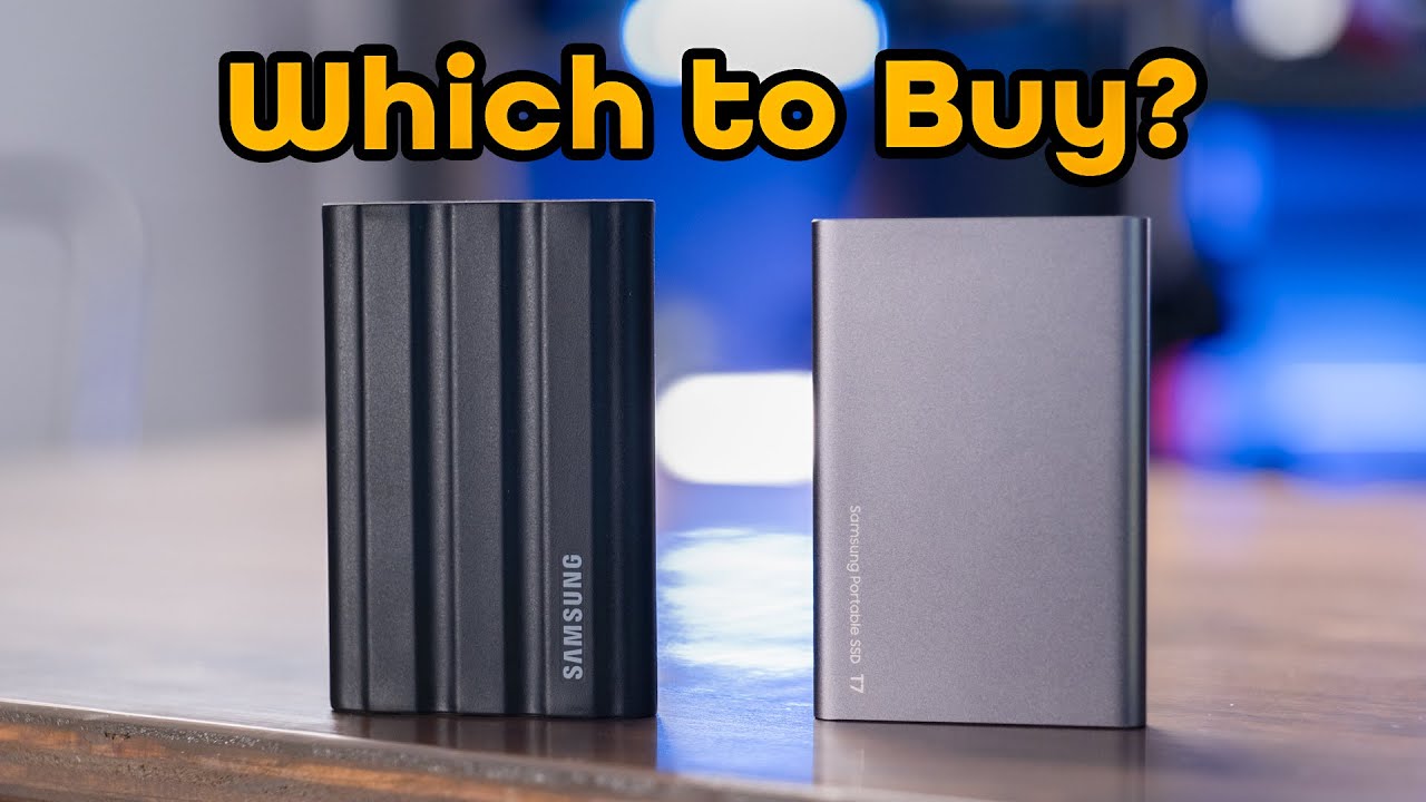 Which to Buy? Samsung T7 Portable SSD Compared to the T7 Shield
