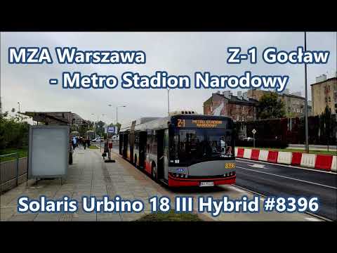 MZA Warszawa - linia Z-1, Solaris Urbino 18 III Hybrid #8396