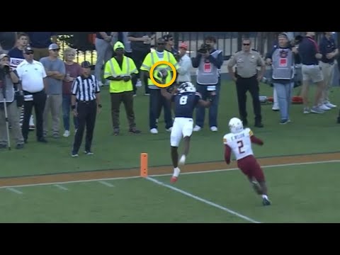 ONE-HANDED CATCH! Auburn True Freshman Cam Coleman Makes an unreal catch for a free play touchdown!