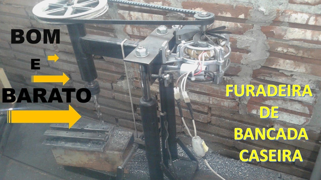 Furadeira de bancada caseira