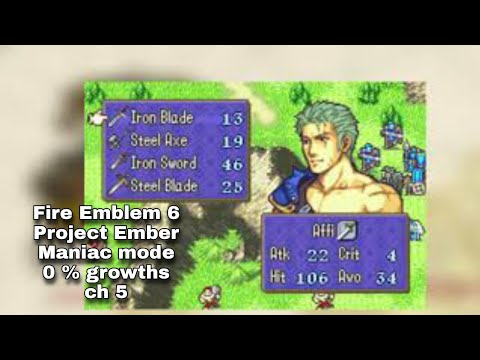 Fire Emblem 6 Project Ember Maniac mode 0% growths chapter 5