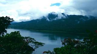 Beautiful natural Mountains Buyan Lake Scenery After Before Rain