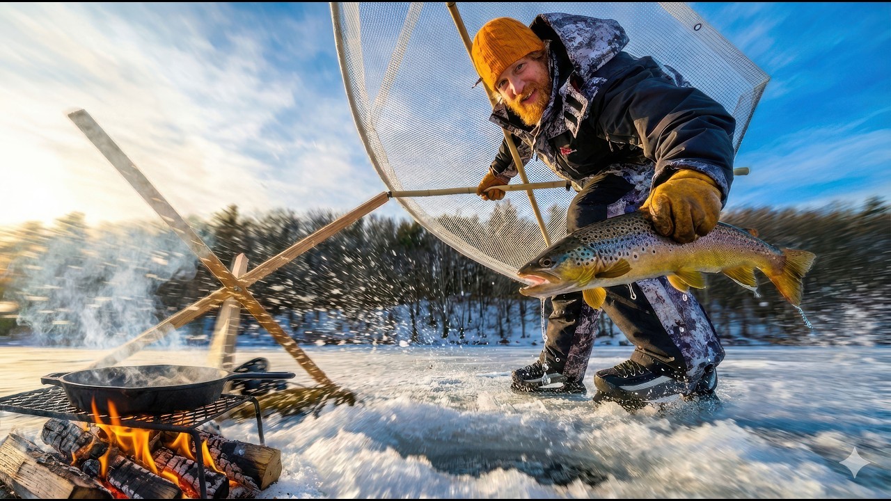 Ice Skate Sail Build Catch and Cook