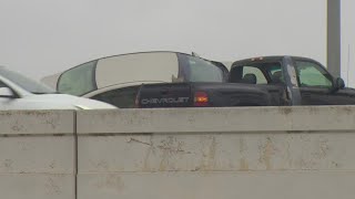 Denton police say there were at least 100 weather-related crashes on Wednesday