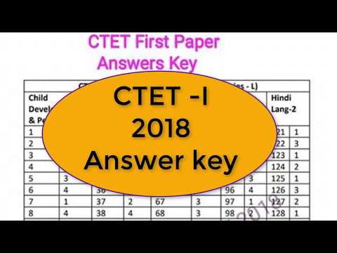 ctet paper1 official answer key solution 2018 today ( ctet answer key) 9 dec ctet 2018 Video