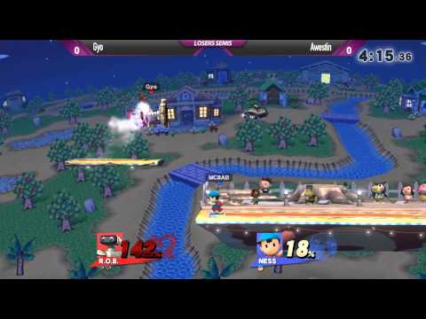 Shockwave 14 Smash 4 - Awestin (Ness) vs Gyo (ROB) - Losers Semis