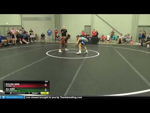 126 Lbs Semis & 3rd Wb (16 Team) - Gylon Sims, Illinois Vs Eli Kirk, Oklahoma Red 0082
