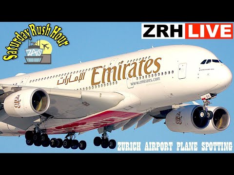 🔴LIVE Zurich Airport Plane Spotting - Saturday Rush Hour