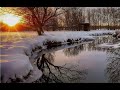 How to paint a watercolor winter sunset scene