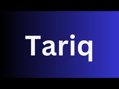 How to pronounce Tariq perfectly? How to say Tariq? How to speak Tariq ?