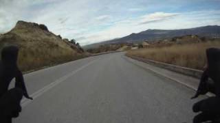 preview picture of video 'Descending Ag.Antonios hill on a road bike.'