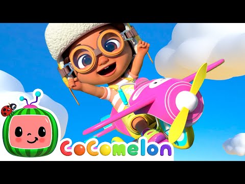 Nina Learns To Fly Her Pink Airplane! | Learn Jobs & Colors | CoComelon Nursery Rhymes & Kids Songs