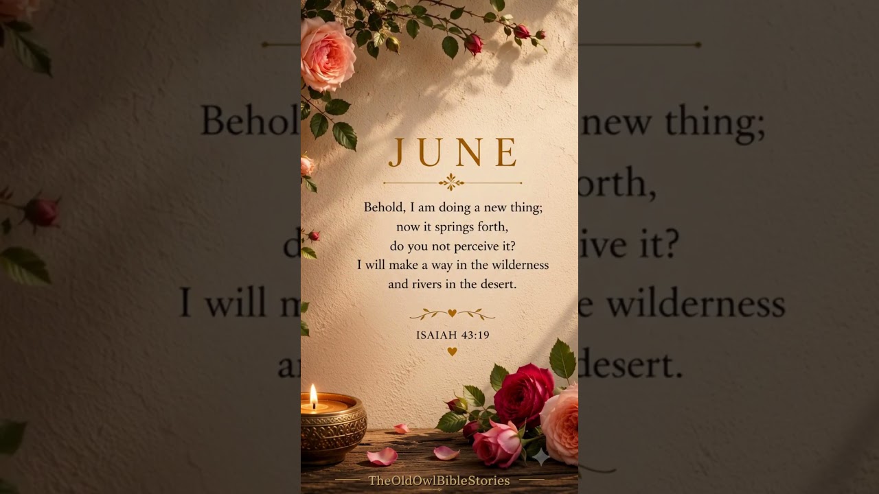 June Blessing Bible Verse | Isaiah 43:19 | God Is Doing a New Thing