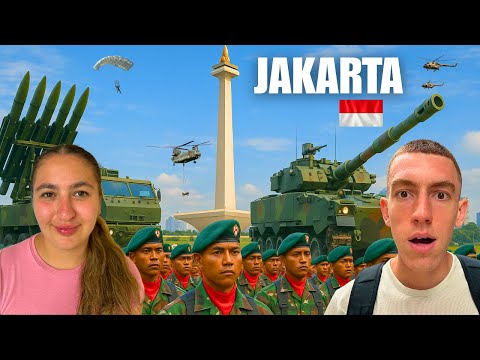 Crazy First Day in Jakarta, Indonesia🇮🇩 (Military Parade)