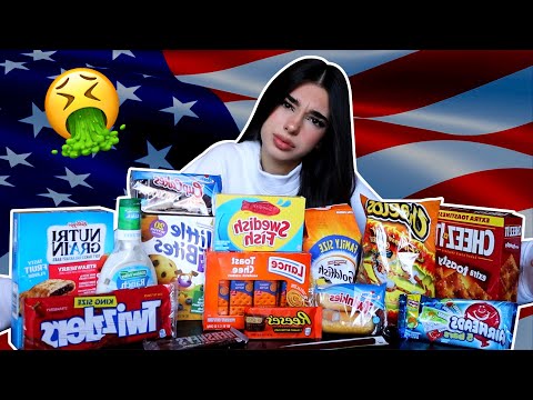 albanian girl tries american snacks