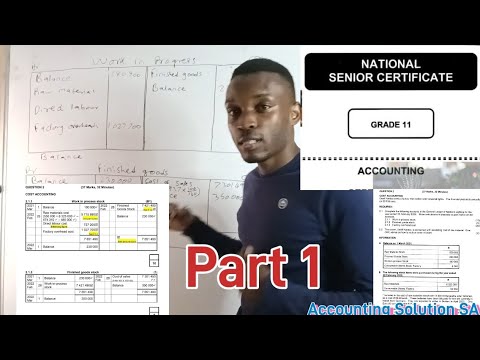 Grade 11 Accounting: Cost Accounting | Manufacturing Ledger Accounts Part 1
