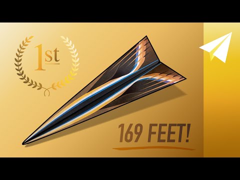 TOURNAMENT CHAMPION — How to Make the BEST Paper Airplane for Distance — Over 150 Feet — Alkonost