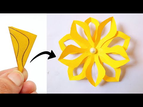 Paper flowers making easy and beautiful | flower making tutorial step by step