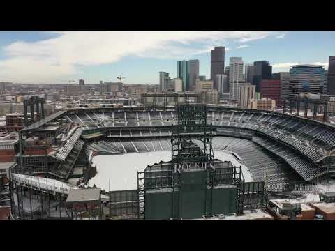 3-15-2021 Denver, CO - Snow Covered Coors Field - Downtown