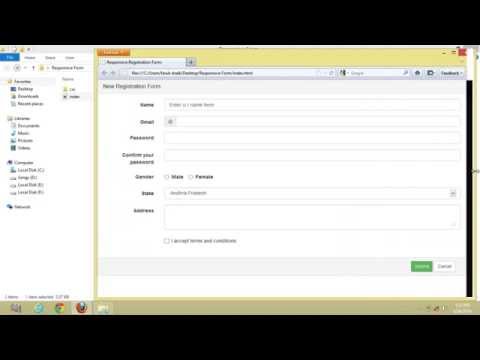 Responsive Registration Form Using Bootstrap