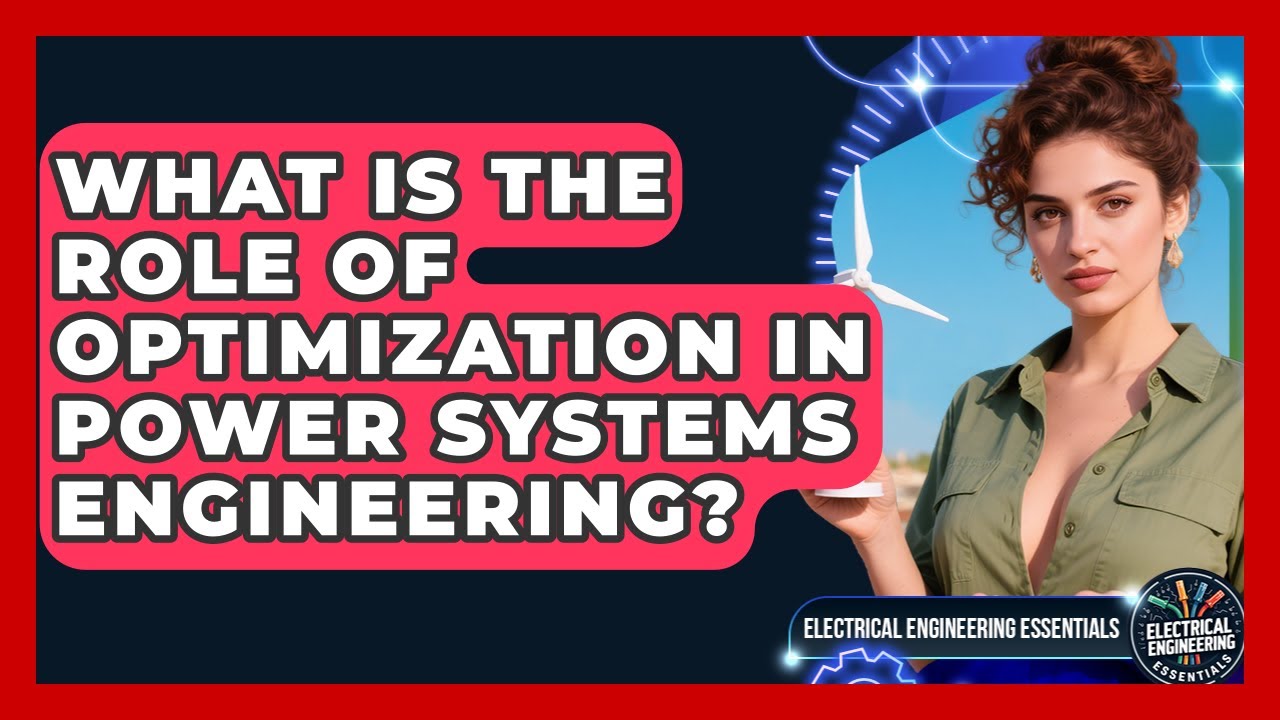 What Is the Role of Optimization in Power Systems Engineering?