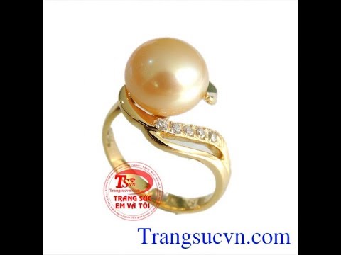Nhẫn ngọc vàng ngọc trai hồng, nhẫn ngọc trai hồng, nhan ngoc trai, TSVN017778