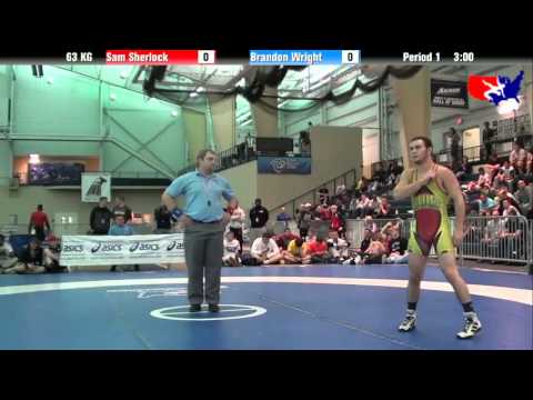 Sam Sherlock vs. Brandon Wright at 2013 ASICS University Nationals - FS