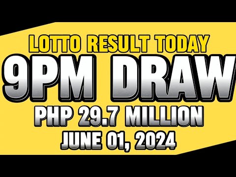 LOTTO 9PM DRAW RESULT TODAY JUNE 01, 2024 #lottoresulttoday #pcsolottoresults #stl