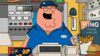 Peter Works at Burger King | Family Guy