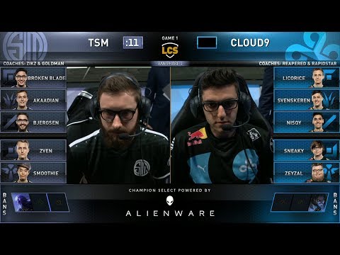 TSM vs C9 Game 1 - 2019 LCS Spring Split SemiFinals - Cloud 9 vs Team SoloMid