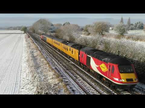 Colas 43257 T&T 43251 - 1Q46 Network Rail Test, Barrow on Trent 29/11/21.