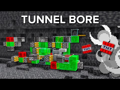 Minecraft Self Digging TNT Tunnel Bore 1.21