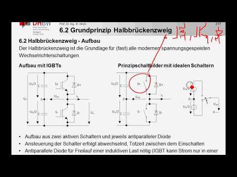 LE6_2a DC/AC Wandler - Halbbrückenzweig - Aufbau und Schaltzustände