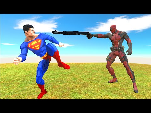 Superman vs Deadpool - Animal Revolt Battle Simulator