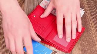 Лакований гаманець для жінок середнього розміру з натуральної шкіри з тисненням під рептилію Canpellini 21816 червоний