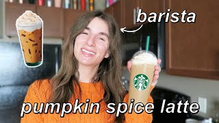 How To Make A Starbucks Pumpkin Spice Latte At Home // by a barista