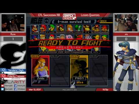 CFL Smackdown 118 Melee - Kuya (GnW) vs JPG (Marth, Sheik) - Losers Quarters