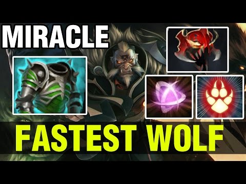 THE FASTEST WOLF EVER !! - MIRACLE LYCAN WITH INSANE ATTACK SPEED - Dota 2