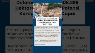 Deforestasi Capai 608.299 Hektare, KPK Sebut Potensi Kerugian Negara Capai Rp 175 Triliun