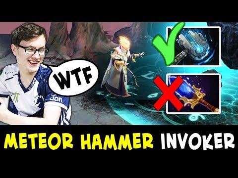 WTF Invoker Meteor Hammer FIRST item build — Kinguin vs 5ANC