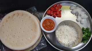 Readymade base pizza recipe😋 ! how to make pizza without oven ! simple pizza recipe!pizza recipe!