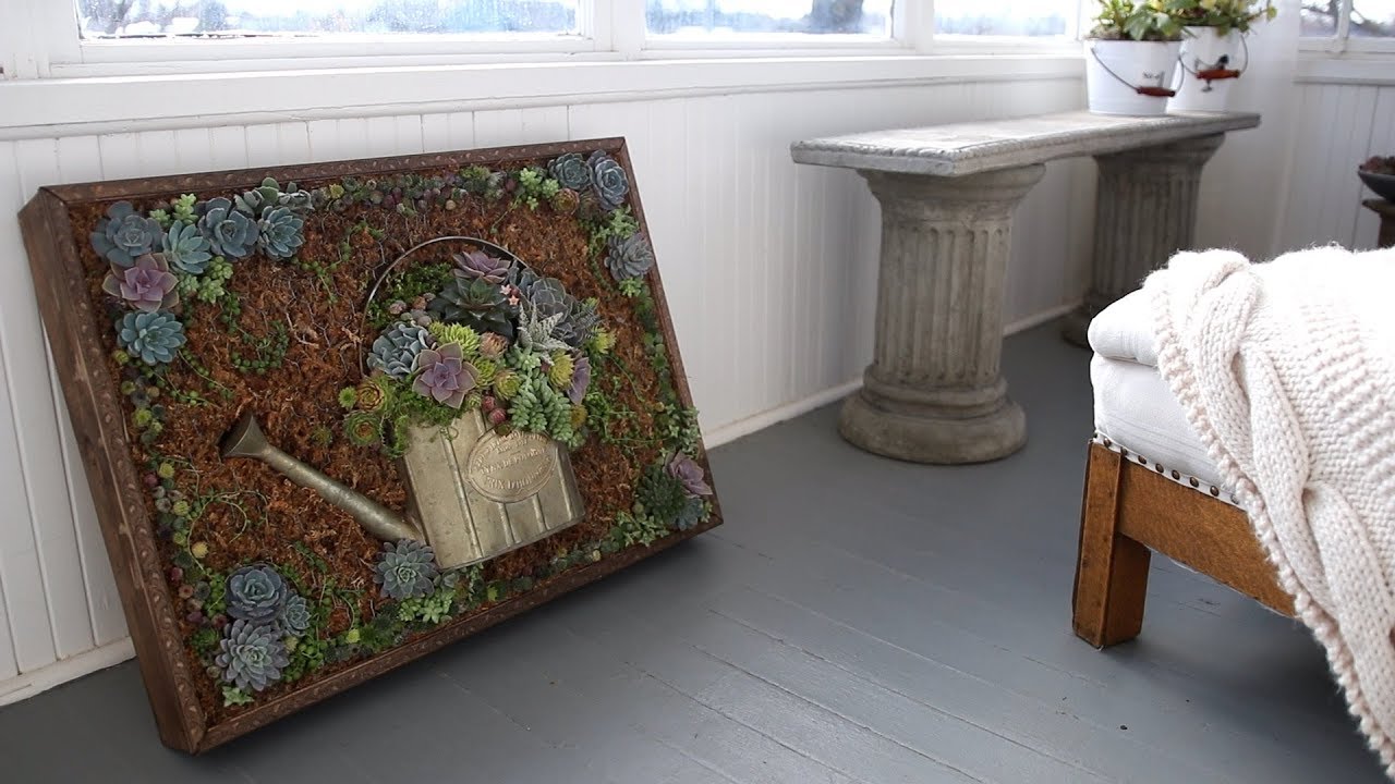 Vertical Succulent Portrait in a  DIY Frame! 🌿🖼🛠// Garden Answer