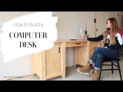 How to Build a Computer Desk {Using 2x4s and Plywood!}