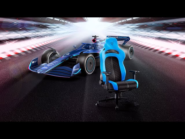 Sedia da gaming Razer Enki Pro Williams Esports Edition blu/nera video