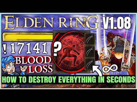 New 1.08 INSANE Triple Bleed Build = BROKEN Strong - Secret Ash of War Claw Combo - Best Elden Ring!