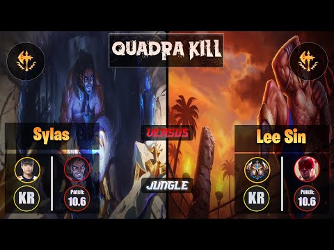 Cuzz SYLAS (Jungle) [Conqueror] VS LEE SIN - Challenger KR Patch 10.6 Quadra Kill